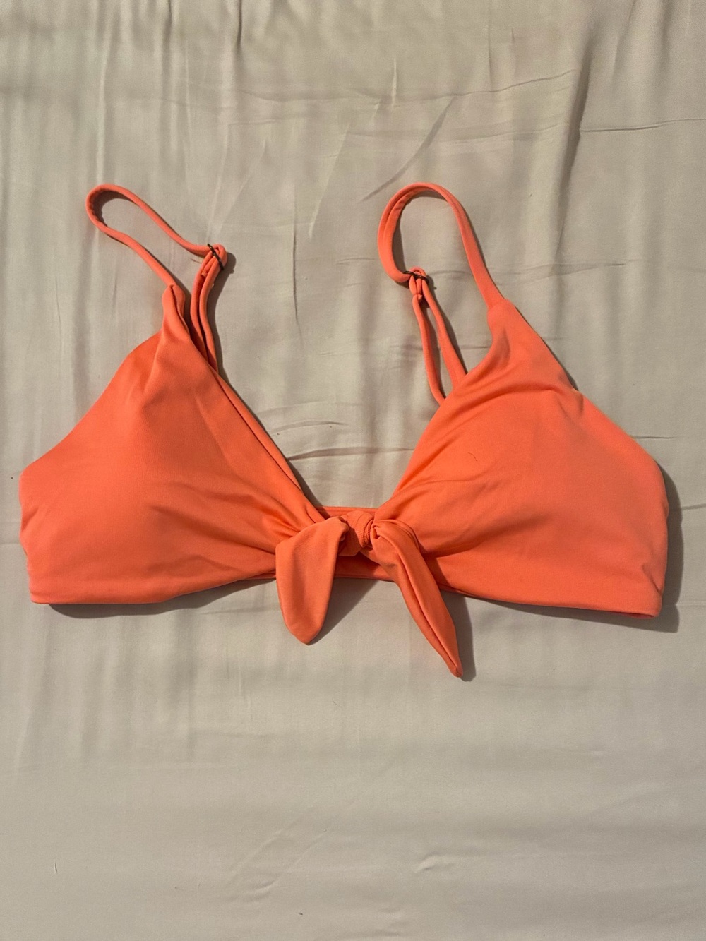 Andie Swim 	The Tie - Front - Top - Eco - Peach - M